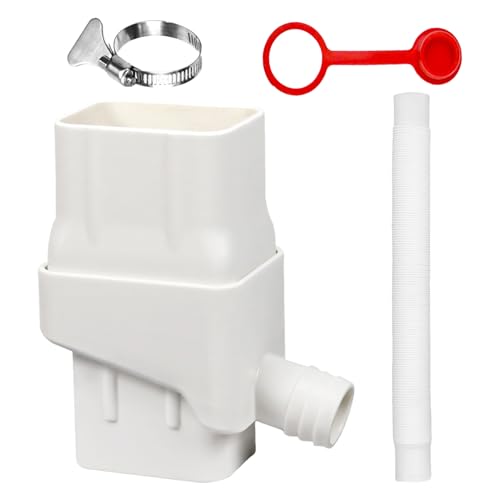 Kit de divertisseur de Versa - Rainwater Collection Diverter, Attachement écologique réglable | Connecteur de Baril de Pluie pour Les descentes de Bas de 2x3 Pouces Standard, système d'économie d'eau
