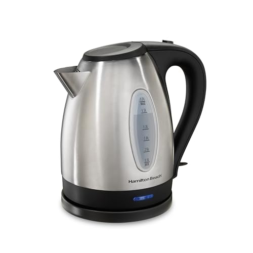 Comparison: Best Kettle For Hard Water 6 Hamilton Beach Electric Tea Kettle, Water Boiler & Heater, 1.7 Liter, Cordless Serving, 1500 Watts for Fast Boiling, Auto-Shutoff and Boil-Dry Protection, Stainless Steel (40880)