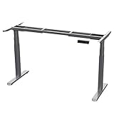 【Hohe Qualität】 Gestell in massiven, pulver-beschichteten, hochwertigen Stahl. Das robuste Tischbein-Stützsystem kann 120 kg tragen.