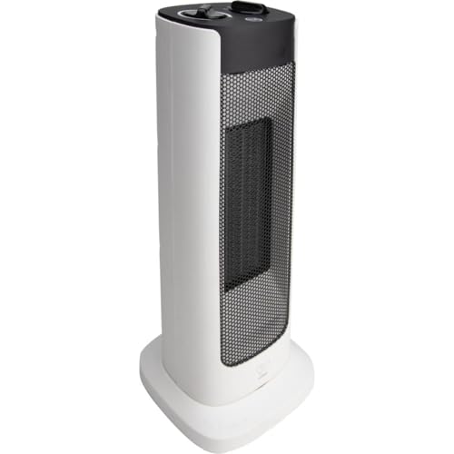 VOLTMAN Radiateur tour de 2000 W - Chauffage rapide et efficace - Rotation à 60° - Thermostat mécanique - Protection contre la surchauffe et le basculement -...