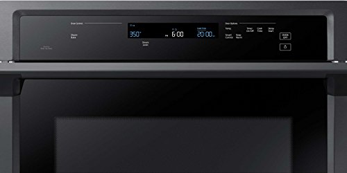 SAMSUNG 30" Smart Wall Oven w/Steam Cook, Wi-Fi, Large Oven Capacity, NV51K6650SG/AA, Fingerprint Resistant Stainless Steel, Black