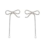 Avance リボン パール ロングピアス ゴールド シルバー レディース シルバー925 (シルバー)