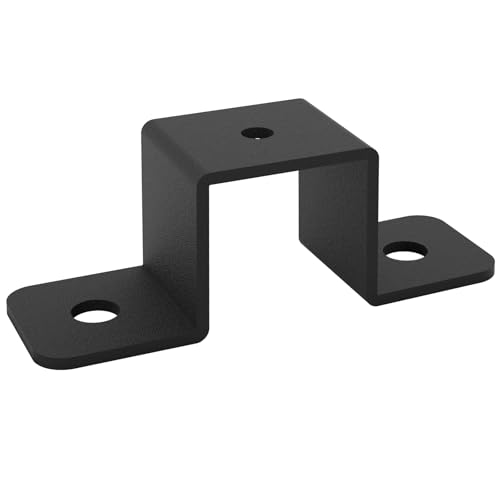 Soportes negros para postes de madera de barandilla de balcón 8