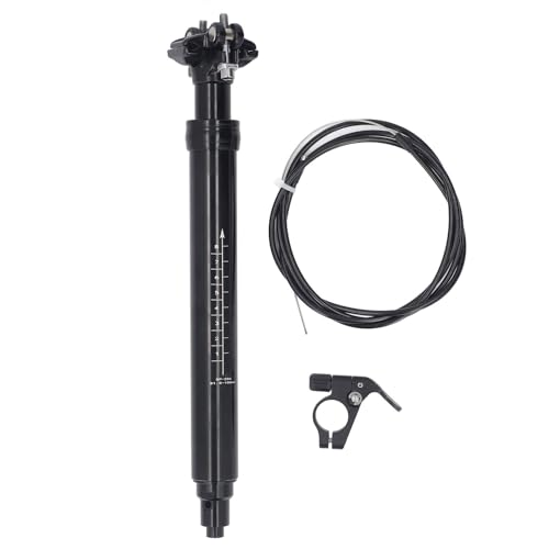 Bike Dropper Post, 31.6mm 100mm Travel Internal Routing Aluminum Alloy Bike Seatpost for Mountain Road Bikes