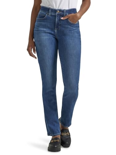 Lee Women's Petite Ultra Lux Comfort with Flex Motion Straight Leg Jean