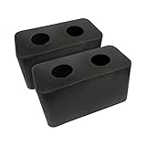 2 Pack Reinforced Rubber Dock Bumper 6” x 3.25” x 3” inch - Molded Rectangle Buffer for Semi, Truck, Trailer, Flatbed (2 Pack)