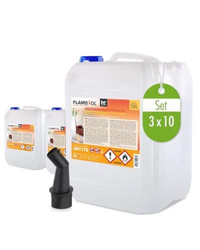 Höfer Chemie Bioethanol 96,6% Premium 3 x 10L - Ethanol für...