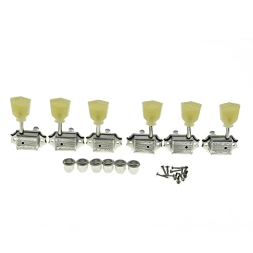 Wilkinson Nickel with Vintage Button 3x3 Deluxe Vintage Tuners Guitar Tuning Keys Machine Heads with...
