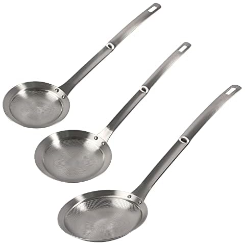 Edelstahl Fine Mesh Sieb, Set von 3 Größen Fine Mesh Sieb für Küche Kochen, Langer Griff Lebensmittelsieb Stahlsieb (Set von 3 Größen) Cover
