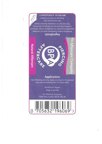 BPA Piercing Aftercare 1 x 10ml Bottle from The Aftercare Company - Dermatology Tested - Vegan Friendly - Cruelty Free - Unique Formula - Image 4