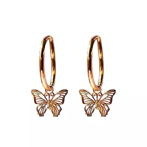 Pendientes colgantes de mariposa calada que aportan ligereza y estilo diario sin pesar en la oreja