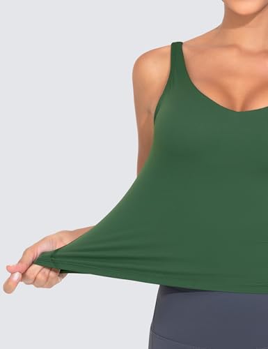 Image of THE GYM PEOPLE Women's Longline Sports Bra Wirefree Padded Workout Yoga Tank Top