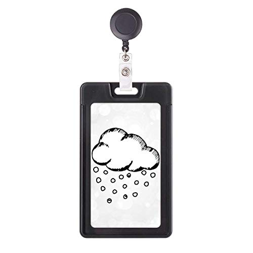 Porte-badge rétractable enrouleur de badge Hailstone avec attache de carte nuage