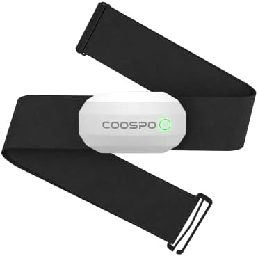 COOSPO Bluetooth Heart Rate Monitor Chest Strap H808S, ANT+ BLE HR Monitor Chest, HRM IP67 Waterproof, Use for Running Cycling Gym and Other Sports