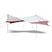 ChengBeautiful Markise Sechseckige Campingzelt-Markise im Freien Ultra-Leichter Schatten wasserdichte Markise-Markise-Strand-Zelt-Markise (Farbe : Red, Size : 400x350cm)