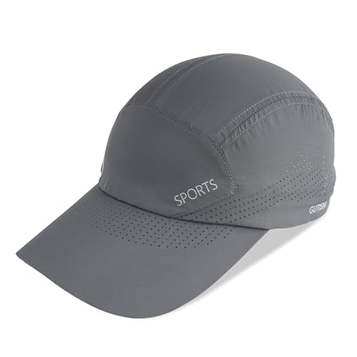 GUTISHI Quick Dry Running Hat with UPF 50+ Reflective Grey