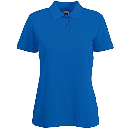Fruit of the Loom Damen Lady-Fit 65/35 Pique Polo Shirt, Royal Blau, Gr.L