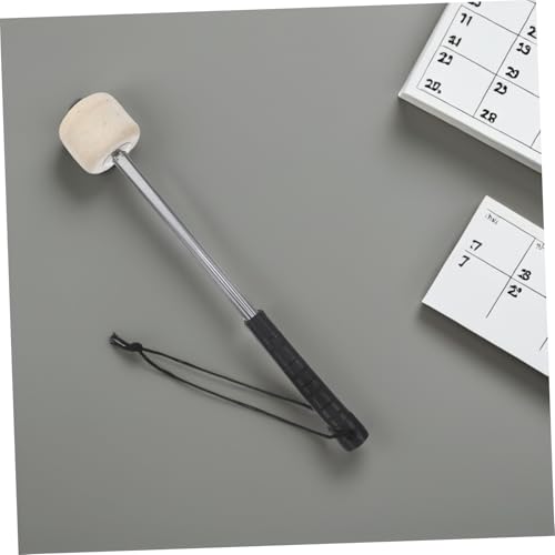 SUPVOX 4 piezas de baquetas ergonómicas de acero con mazas para control preciso del sonido, duraderas y cómodas para bombos de marcha y uso en presentaciones miniatura 6