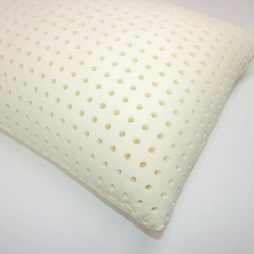 Almohada látex beige tamaño queen con funda orgánica miniatura 2
