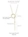 FOCALOOK Long Gold Necklaces for Women 14K Gold Plated Drop Vertical Bar Pendant Lariat Necklace 28inch/73cm