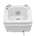 Foot Spa Bath Massager with Bubble, 55W Portable Electric Heated Foot Bath Tub with 7-Color LED Lights, Built-in Hand Shower, Drain Plug & Wheels for Home, Beauty Salons, Feet Stress Relief