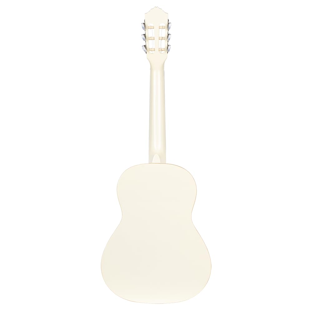 Ortega Guitars 3/4 Konzert Gitarre – Family Series – Inklusive Gig Bag – Fichte, Mahagoni, Weiß (R121-3/4WH)