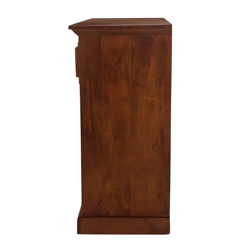 Image of The Attic Ardenwood Classic Glass Door Sideboard,Wooden Sideboard Cabinet,Honey Glass