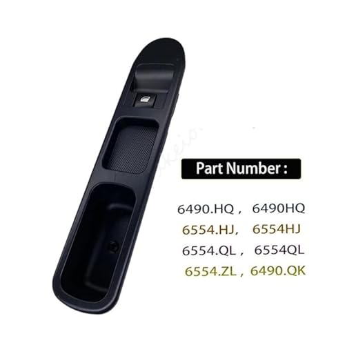 Commande vitre electrique Peugeot 207 passager avant interrupteur 6 pins