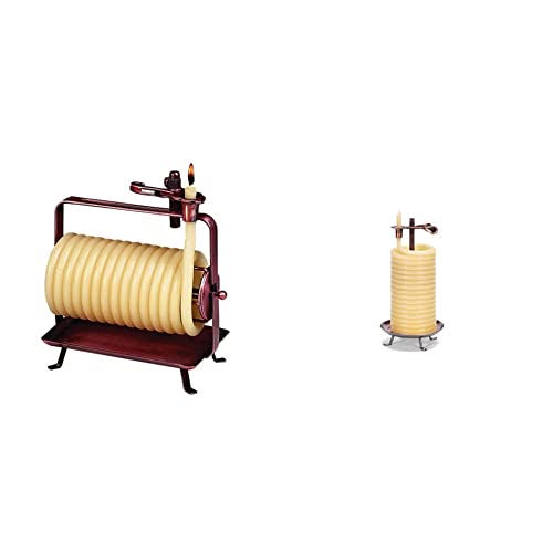 Candle by the Hour 48-Hour Horizontal Candle and 80-Hour Vertical Candle, Eco-Friendly Natural Beeswax with Cotton Wick