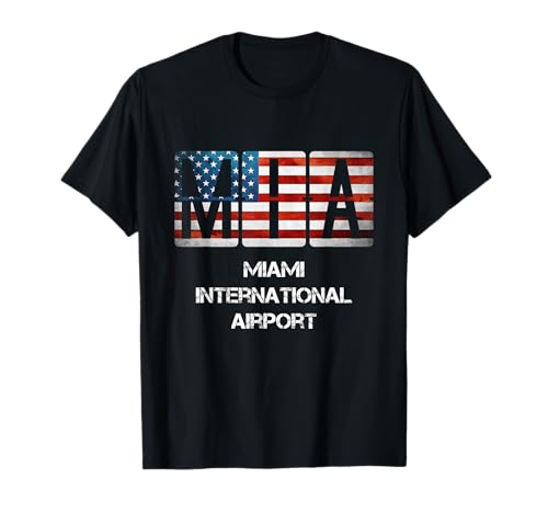 Patriotic Miami International Airport T-Shirt