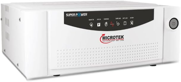 Microtek Super Power 800 Advanced Digital 700VA/12V Inverter, Support 1 Battery with 2 Year Warranty for Home, Office & Shops