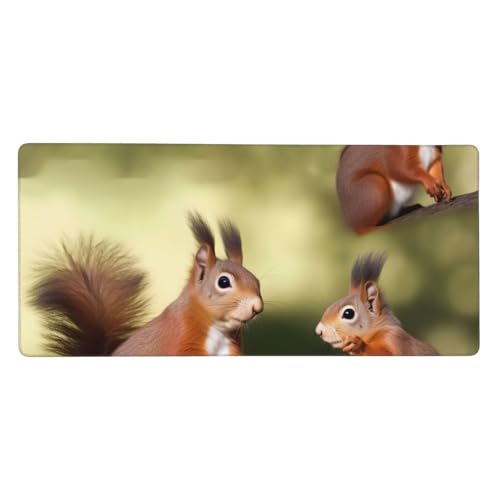 Grand tapis de souris de jeu antidérapant clavier étendu motif animal