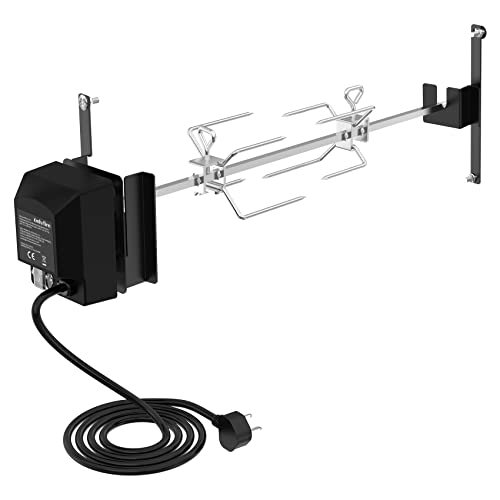 onlyfire BRK-6099 Grill Rotisserie Kit BBQ Spit Roaster with Electric Motor for Weber WSM 22 Cooker