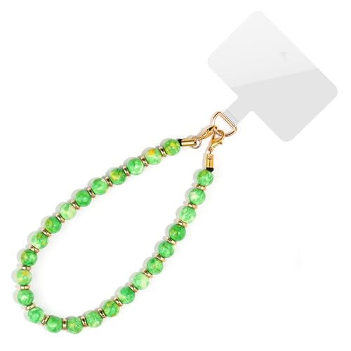 Multifunctional 8mm Crystal Bead Keychain Phone Charm with Crystal Turquoise Agate for Own Way Handmade Crystal Phone Accessory