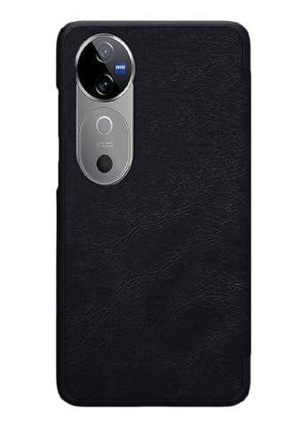 Image of WHITBULL Business Style Horizontal Magnetic Flip Leather Case for iQOO Z10R / Vivo T4R 5G / Vivo V50 / V50e / V50 5G Elite Edition (Black)