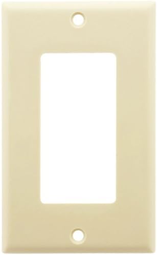 Leviton 80401-A 1-Gang Decora Wallplate, Almond image 3
