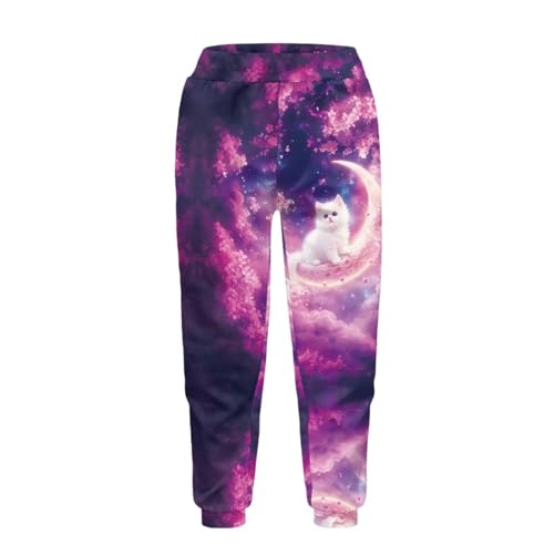 Lounge Sweatpants for Girls 4-15Y Elastic Waist Joggers Pants Comfortable Athletic Clothes School Uniform4