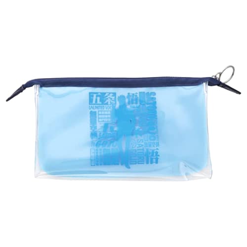Image of SUN-STAR Jujutsu Kaisen, Gusset Clear Pouch mitte Large Capacity, for Pencil Case and Cosmetic Pouch, W7.5 x H3.9 x D2.4inch (19 x 10 x 6cm)