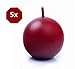 Produktbild Feste Feiern Deko Weihnachten I 5 Teile 4,5cm Kugelkerzen Deko-Kerzen rund rot metallic I Adventskranz Gesteck Weihnachtsdeko