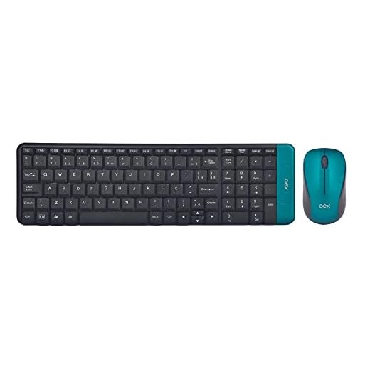 Combo Teclado E Mouse Oex Tm404 Blend Sem Fio 1200 Dpi Verde