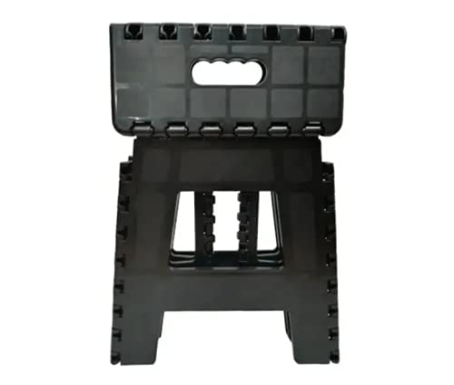 Banqueta Dobrável Colorida Banco para Manicure Pesca Camping (Preto)