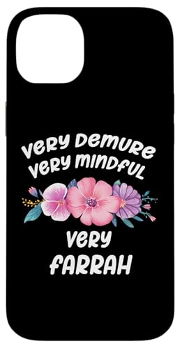 Farrah Personalized Very Demure Very Mindful Farrah Name �X�}�z�P�[�X iPhone 14 Plus �p
