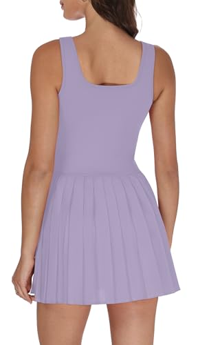 Image of NIASHOT Athletic Dress for Women with Shorts Sleeveless Womens Golf Dress