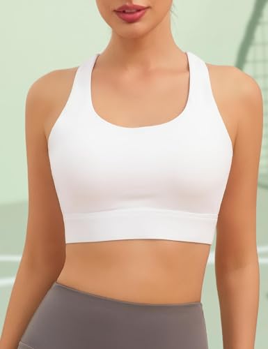 Image of Sports Bras for Women High Support, High Impact Push Up Criss Cross Back Padded Strappy Workout Running