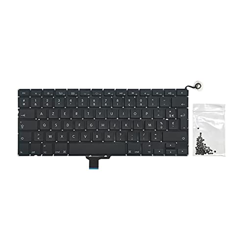 ICTION Clavier Français AZERTY avec Vis de Clavier de Remplacement FR pour MacBook Pro 13' A1278 Clavier 2009 2010 2011 2012 Année