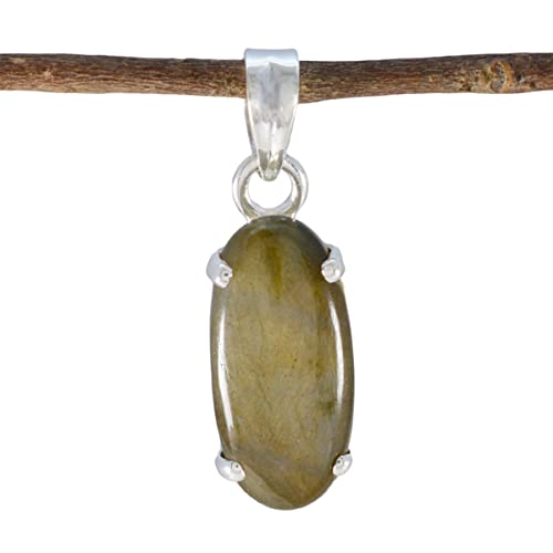 Pendentif labradorite et argent vintage pour un style bohème