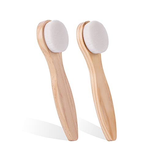 UNIMEIX 2 Pack Shoe Polish Brush Applicatorï¼ŒSuper Soft Fiber Shoe Polish Brush, Applicatorï¼ŒShoe Cleaner,Suitable of Shoe Polish Polishing Paste(White)