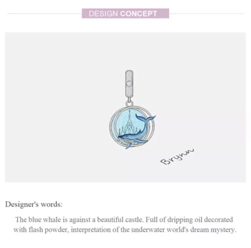 Charm de ballena y vida marina para pulsera temática del océano 4