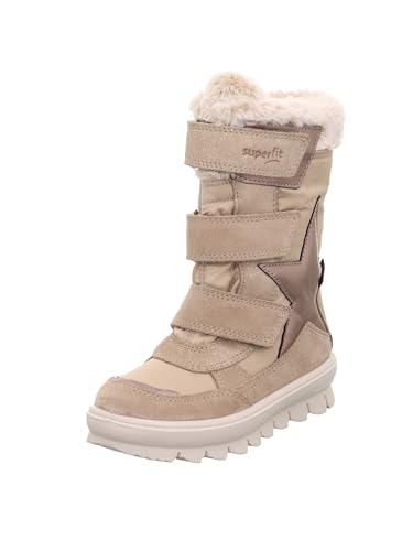 Girl's Modern Snow Boot, Beige 4000, 2 UK Wide