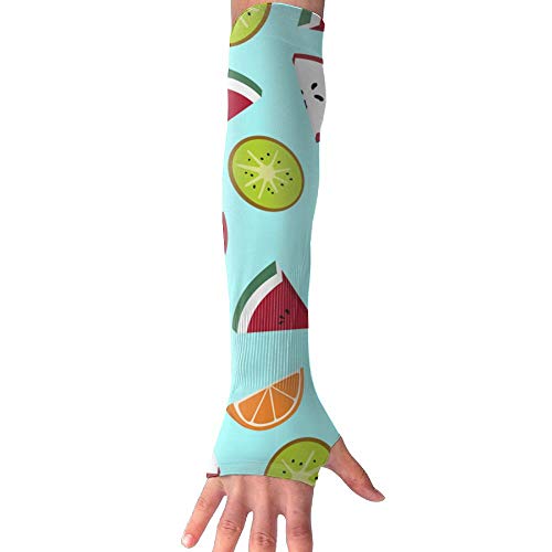 PIOL Mango Watermelon Orange Kiwi Gloves Anti-uv Sun Protection Long Fingerless Arm Cooling